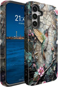 Compatible for Samsung Galaxy S25 Plus 5G Case, Dual Layer Heavy Duty 2 in 1 Shockproof Protective Phone Case,Stained Glass Hummingbird Floral