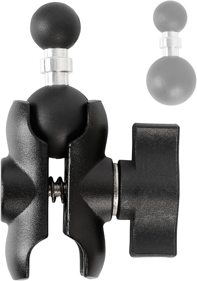 1" to 17mm Ball Adapter with 2.36" Short Double Socket Arm, Compatible with RAM B Size Mounts, Suitable for Garmin GPS Mount and 17mm Swivel Ball Mounting Phone Holders