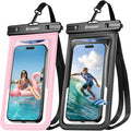 Rynapac Waterproof Phone Pouch - 2 Pack, IPX8 Waterproof Phone Case with Lanyard for iPhone 17 16 15 Pro Max, Cell Phone Dry Bag for Beach Vacation Travel Cruise Essentials, Touch Screen, Up to 8.5"