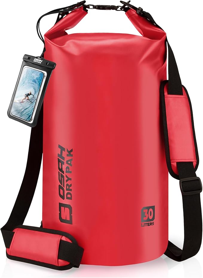 Waterproof Dry Bag, 5L/10L/20L/30L/40L Roll Top Lightweight Storage Backpack with Phone Case for Women & Men, Floating Waterproof Sack for Travel, Swimming, Kayaking, Paddle Board, Camping & Beach