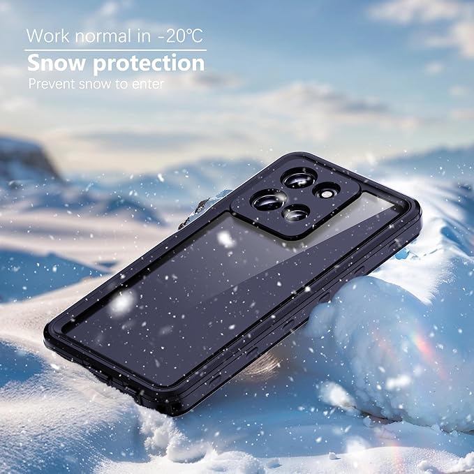 Lunivop Compatible with Motorola Moto G 2026/2025 Case 6.7'' Waterproof Dustproof【IP68 Underwater】 Diving Clear Built-in Screen Protection Lanyard 【Military Grade Full Body】 for Moto G 2026/2025