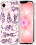 MOSNOVO for iPhone 17e Case/iPhone 16e Case, Shockproof Military-Grade Protection 6.6ft Drop Tested, Clear Phone Case for iPhone 16e / iPhone 17e, Pink Leopard Design