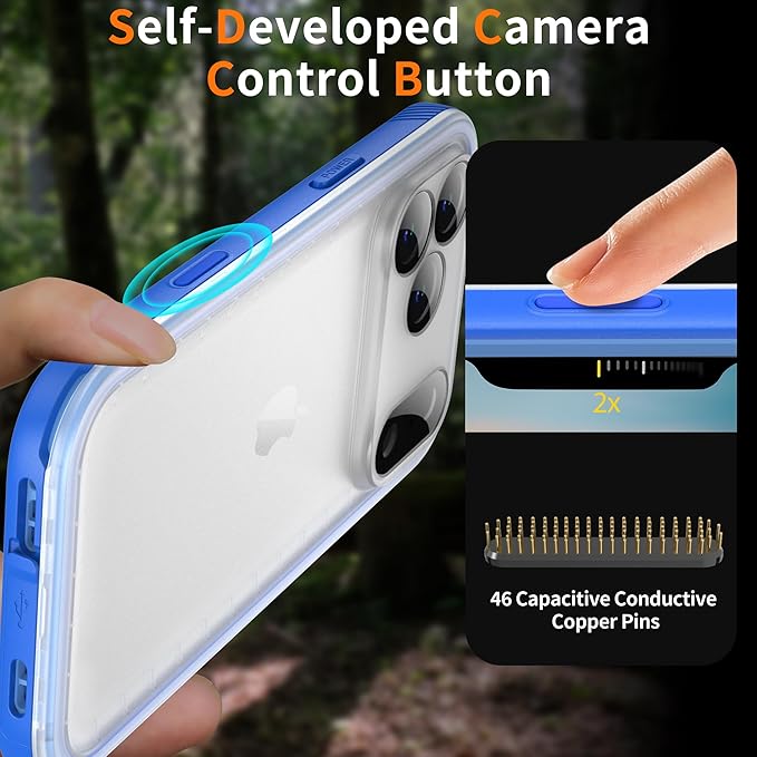 Cozycase TOP Military Protective IP68 Waterproof Case for iPhone 17 Pro Heavy Duty 360 Shockproof Full Body with Screen Camera Protector Double Dustproof Hard Tough 17Pro Front Back Cover