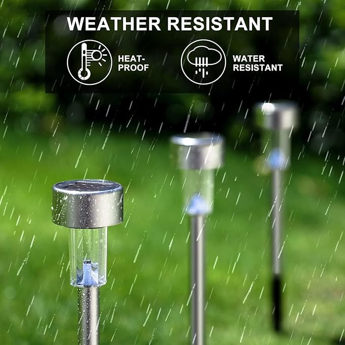 Dream Master Solar Lights Outdoor Waterproof, Stainless Steel LED Landscape Lighting, Solar Garden Lights, Outdoor Christmas Decorations for Yard, Pathway, Walkway, Patio, Lawn - 16Pack(Multicolor)