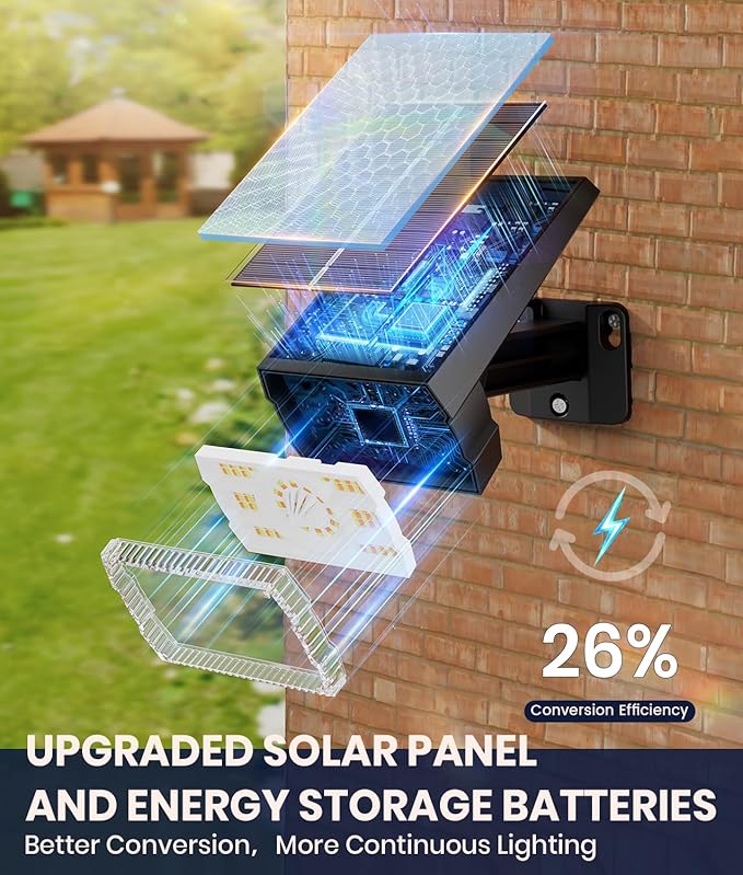 8-Pack Solar Spot Lights Outdoor Waterproof IP67, 3 Color Modes (Warm/Cool White/Hybrid) & 3 Lighting Modes, 105° Adjustable Uplights Dusk to Dawn Spotlights for Pathway/Garden/Yard/Wall Lighting