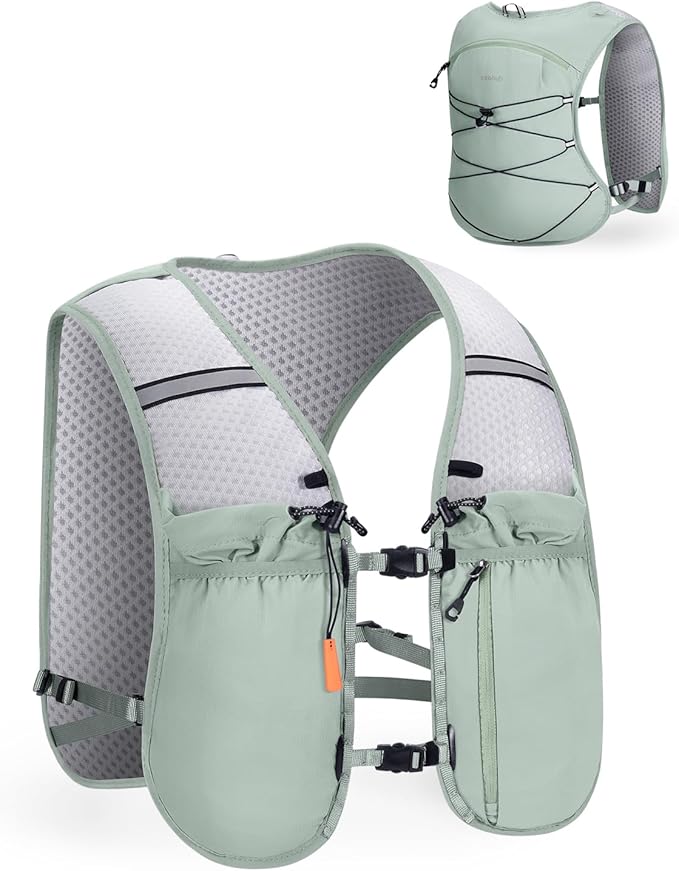 ECOHUB Running Hydration Vest Backpack, Lightweight Hydration Pack Bag Daypack for Hiking Cycling Marathon Backpack Vest for Women Men (No Bladder Included)