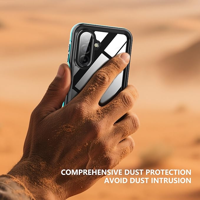 for Samsung Galaxy A17 5G Phone Case Waterproof, [IP68 Waterproof Dustproof] [Built-in Screen Protector] Rugged Full Body Underwater Shockproof Protective Cover for Samsung A17 5G Case, Teal
