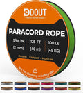 DDOUT 2mm Paracord 100lb, Thin Micro Paracord Rope, FLGreen 125FT Nylon Cord for Crafting, DIY Projects, Fishing, Camping & Outdoor