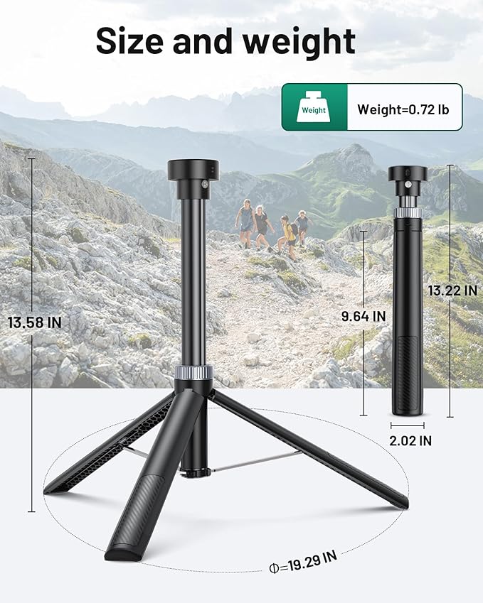 Starlink Mini Tripod, Portable Tripod Stand Mount with Aluminum Tripod Adapter, Compatible with New and Old Starlink Mini Models for Outdoor Camping and Hiking