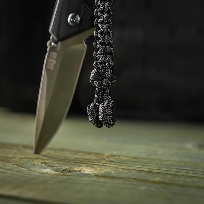 M-Tac Skull Knife Lanyard with Bead – Paracord Lanyard for Knives & EDC – Tactical Knife Fob Pull Cord – Durable Paracord