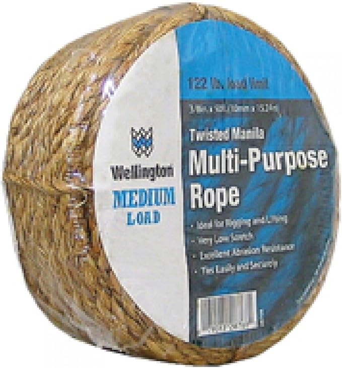 Wellington Cordage #28768 3/8"x50' Manila Rope