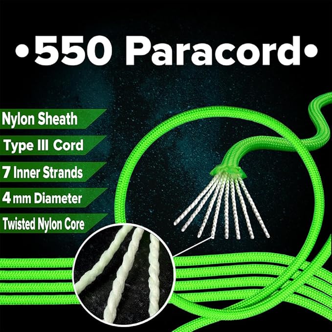 Paracord Planet 550 Camping Collection – Type III Paracord for Outdoor Enthusiasts - Tan 501 50 Feet