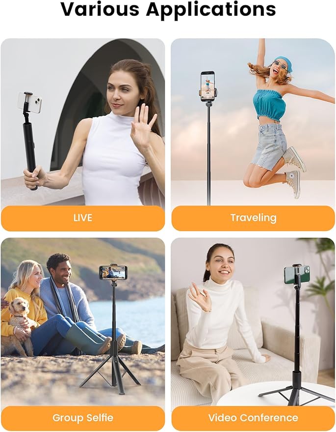ANXRE 71" Phone Tripod, NT79 Extendable Selfie Stick with 1/4" Camera Mount for Cell Phone＆Camera, Phone Tripod Stand Holder with Remote Compatible with iPhone Android, Camera