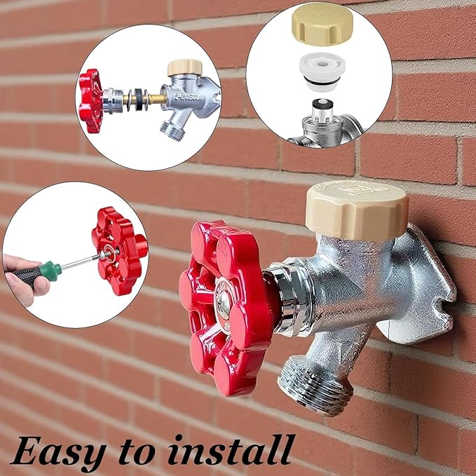 2 Pack ASSE 1019-A Vacuum Breaker Replacement Kit, Outdoor Faucet Repair Kit, Anti-Siphon Frost-Free Hose Bib Sillcock Valve Faucet Fitting Repair Kit for VACVBKX1B