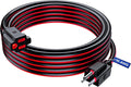 Maximm 25 Ft Black and Red Extension Cord, Heavy Duty 3-Prong Outdoor Power Cable, ETL Listed for Contractors