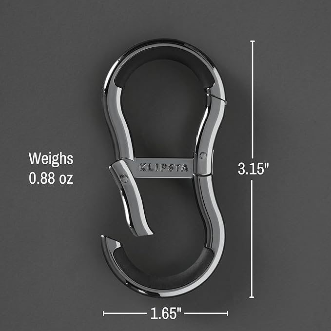 LINK Connector Clip. Women’s Keychain Clip, Fashion Carabiner for Purses & Tote Bags. 2 Secure Hooks, Holds 22lbs