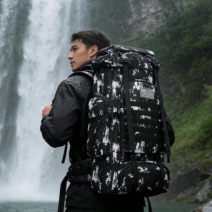 Hiking Backpack for Men 70L/100L Camping Backpack Military Rucksack Molle 3 Days Assault Pack for Climbing | Camping Backpack, 3 Days Assault Pack, for Climbing
