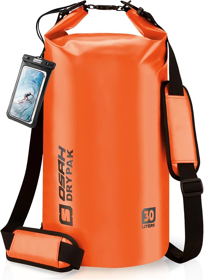 Waterproof Dry Bag, 5L/10L/20L/30L/40L Roll Top Lightweight Storage Backpack with Phone Case for Women & Men, Floating Waterproof Sack for Travel, Swimming, Kayaking, Paddle Board, Camping & Beach
