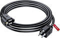 Maximm 10 Ft Black and White Extension Cord, Heavy Duty 16 AWG, ETL Listed for Workshop & Outdoor Use