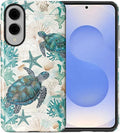 for Samsung Galaxy S25 Edge Case,HL2 Ocean Sea Turtle Nautical Map Hybrid 2 Layer Hard Shell Silicone Protective Pattern Design Case