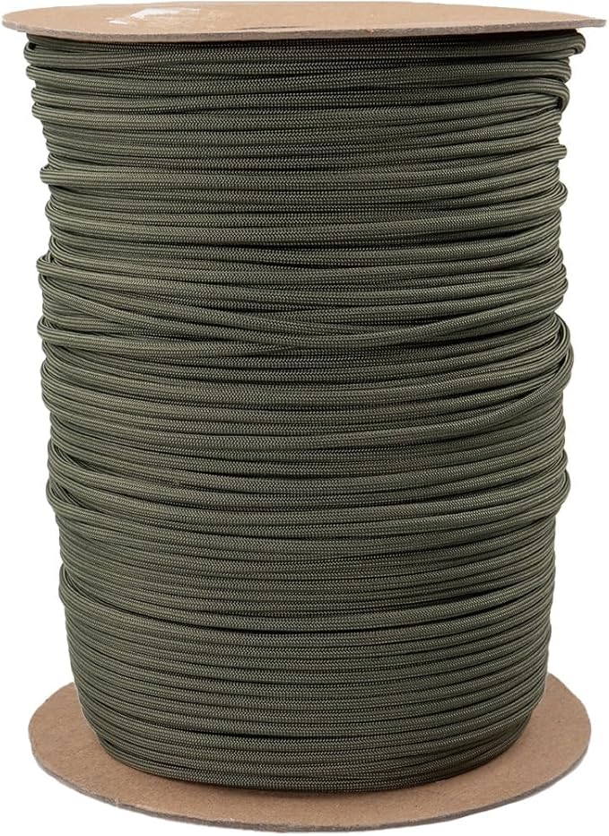Paracord Planet Solid Color 550lb Paracord – 7 Strand Type III Nylon Cord for Indoor and Outdoor Tasks – Basil (10 ft)