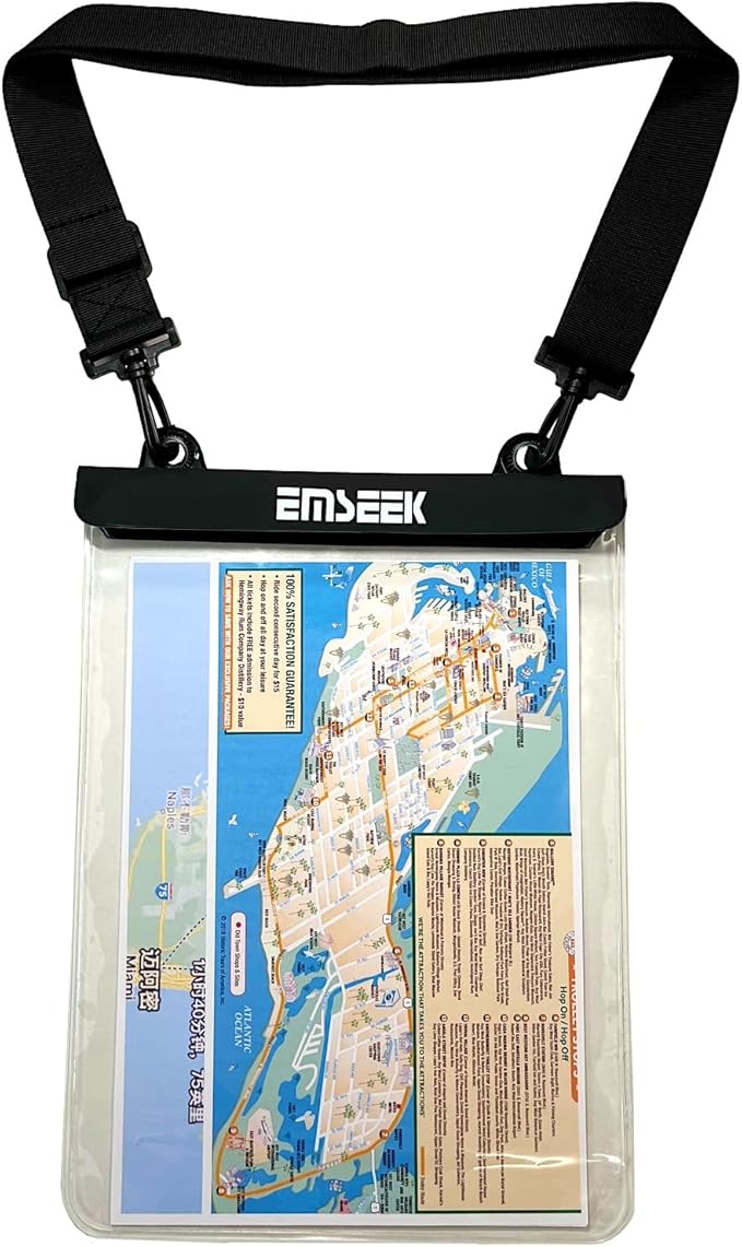 Waterproof Map Case 13 inch Clear Dry Tablet Bag A4 Waterproof Map Pouch Holder For Camping Hiking kayaking Biking Traveling Boating