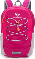 IVYGREEN Little Kids Hiking Backpack for Boys or Girls, Small Daypack for Camping or Travel (Rose, Small)