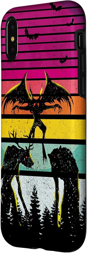 Cryptkin Cute Mothman Cryptid Map Case for iPhone X/XS
