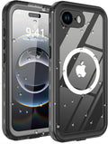 for iPhone 16e Case Waterproof, [Shockproof] [Dustproof] [IP68 Waterproof] Full-Body Hard Case Built-in [Lens Screen Protection] for Diving Case (Black, for iPhone 16e 6.1in)