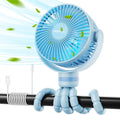Momcozy 8000mAh Portable Stroller Fan, 27H Ultra-long Battery Life Detachable 4 Speed 360°Rotate LED Night Light with 2 Modes, USB Rechargeable Handheld Cooling Fan for Travel/Car Seat/Bedroom
