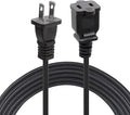 3 FT Extension Cord,2-Prong Small and Thin Extension Cords Male-Female Power Cable for NEMA 1-15P to NEMA 1-15R Cable Polarity,Short Extension Cord Black