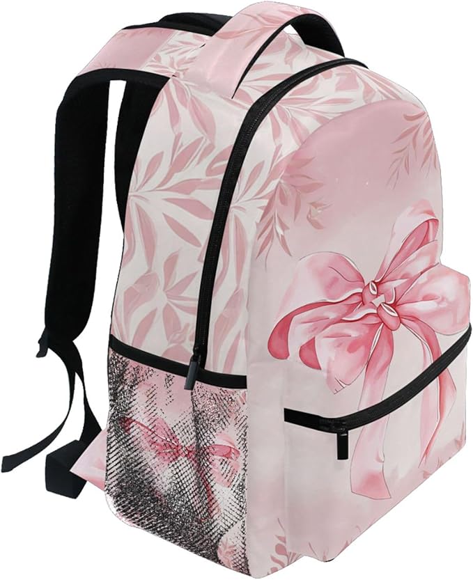 Wamika Pink Bow Girls Backpack Cowgirl Boots School Backpacks Boys Kids Preschool Book Bag