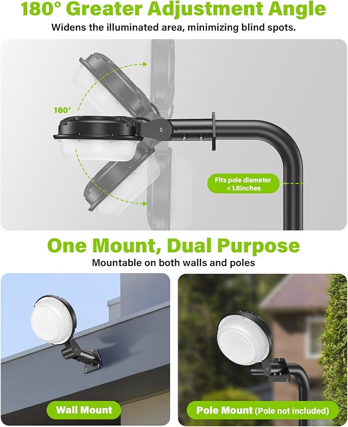 LED Barn Light 150W, Yard Area Light Dusk to Dawn Outdoor Lighting with Photocell 21000LM 5000K Daylight IP65 Waterproof LED Flood Security Parking Lot Lights for Street/Farmhouse/Garage