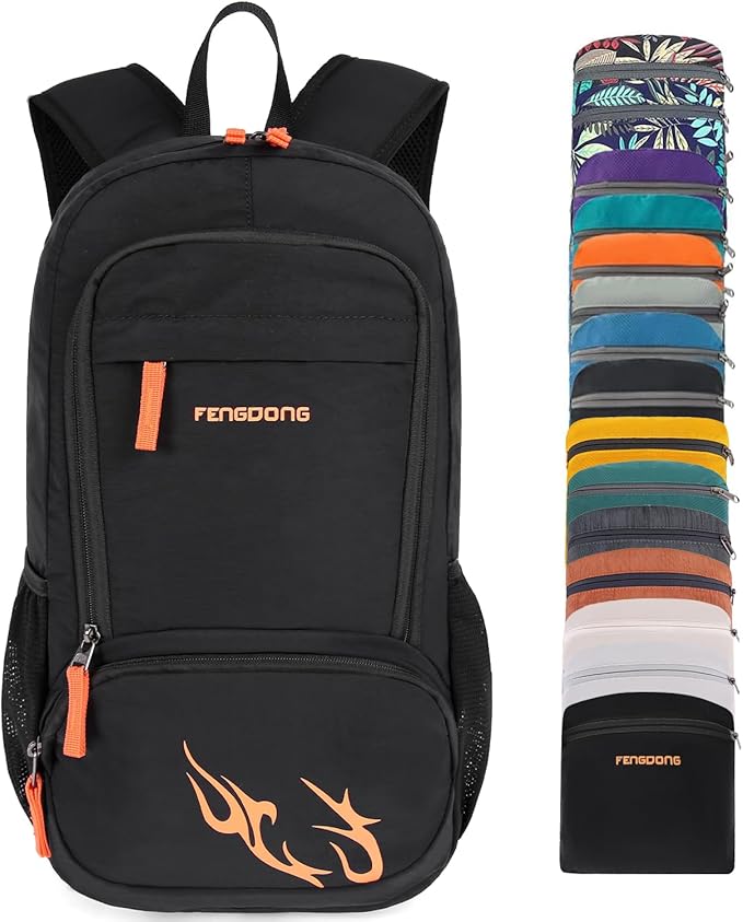 FENGDONG 35L Lightweight Foldable Waterproof Packable Travel Small Hiking Backpack Daypack for men women