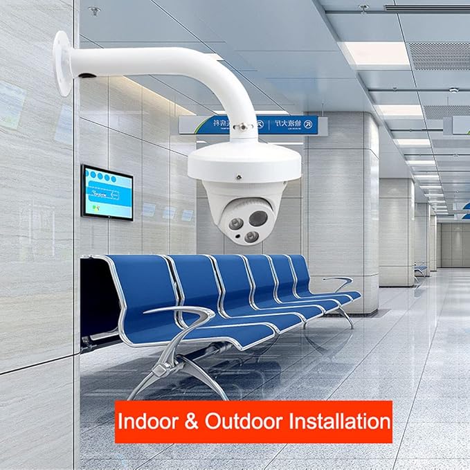 260MM L-Type Aluminum Alloy Outdoor Security Camera Mount Bracket, Dome Camera Mount Universal Camera Wall Mounting Bracket/IP Camera for CCTV Security Camera