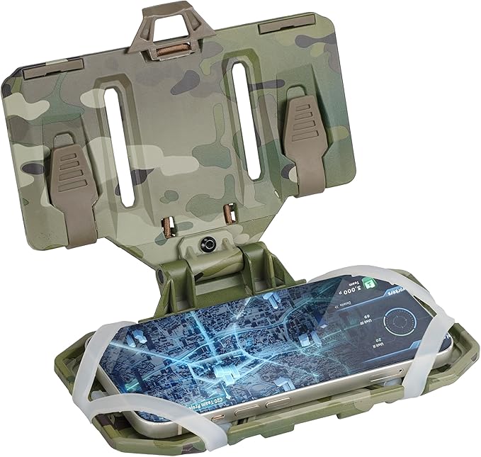 Tactical Molle Phone Holder for Plate Carrier Vest, Quick Release & Adjustable Phone Mount, Compatible with 4.7-6.7 inch Smart Phones, Durable Tactical Accessories for Outdoor Enthusiasts