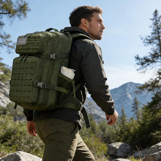 Military Tactical Backpack 45L/25L 3 Day Assault Pack Molle Daypack Hiking Backpack for Men and Women