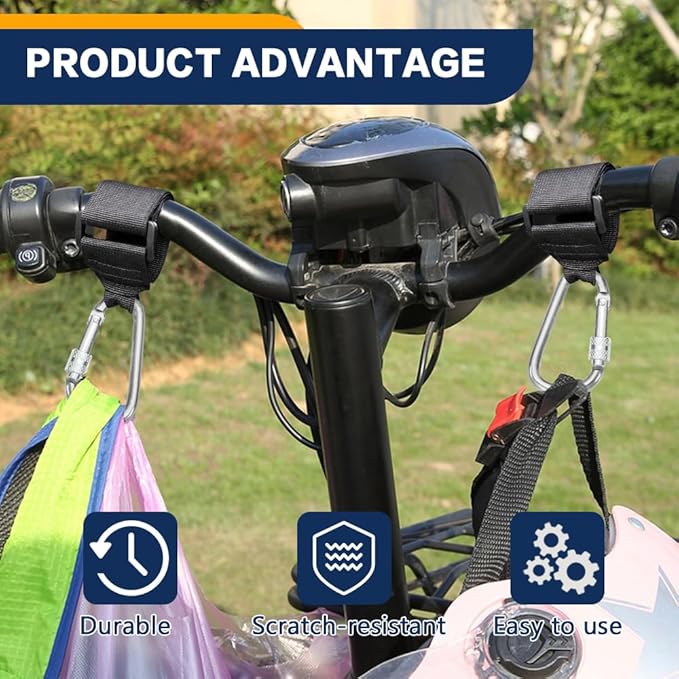 2 Pack UTV Hook for Hanging Headsets, Helmet and Goggles, Multipurpose Carabiners for Motorcycle Bicycle Stroller Electric Scooter Owner Fits 1.5-2.0" SXS Roll Cage Accessory Hook Hanger