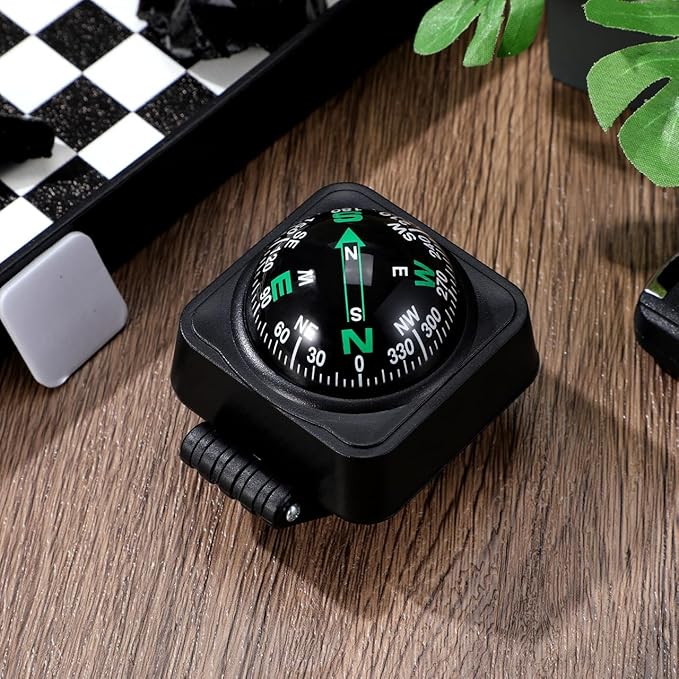 Milisten Car Compass Ball for Dashboard - Adjustable High-Precision Automotive Navigation Compass for Car, Truck, Marine Boat, and SUV - Compact Dash Mount Directional Ball for Off-Road and Outdoor