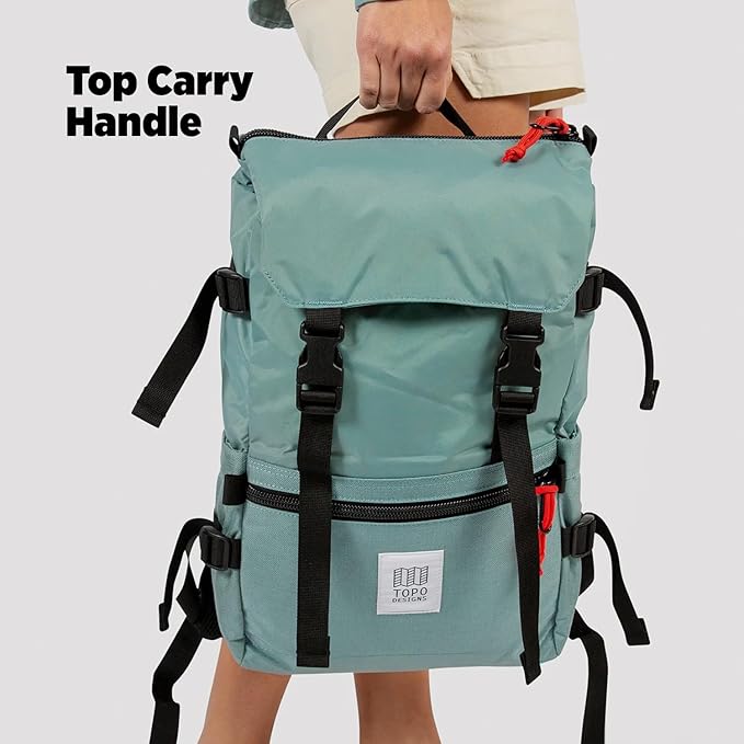 Topo Designs Rover Pack Classic - Daily Daypack for Commutes, Day Trips, Hikes, Iconic Denver Design, PFAS-Free, Fair Trade, BlueSign Backpack (Cobalt/Midnight)