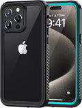 Lanhiem for iPhone 15 Pro Max Case, IP68 Waterproof Dustproof Shockproof Cases with Built-in Screen Protector, 360 Full Body Heavy Duty Rugged Phone Cover for iPhone 15 Pro Max - 6.7 inch (Blue)