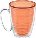 Tervis Clear & Colorful Tabletop Made in USA Double Walled Insulated Tumbler Travel Cup Keeps Drinks Cold & Hot, 16oz Mug, Citrus Sunrise