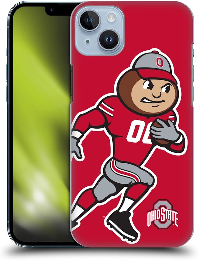 Head Case Designs Officially Licensed Ohio State University Mascot Oversized Football Graphics Hard Back Case Compatible with Apple iPhone 14 Plus
