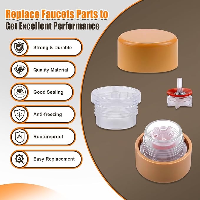 RK-17VB Outdoor Faucet Repair Kit for Woodford Model 17 Outside Faucets Vacuum Breaker Float Kit Include Caps Bodies Floats, 12PCS Set