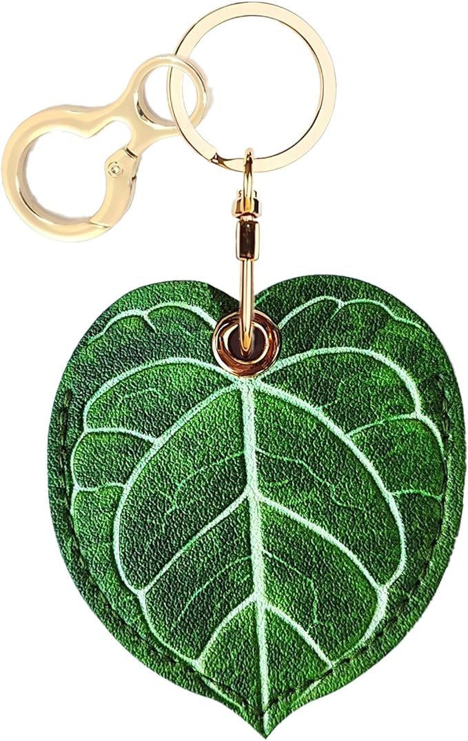 Leather Keychain Holder Case Compatible with AirTag,Cute air tag Cover with Keychain Ring,GPS Tracker Case for Keys