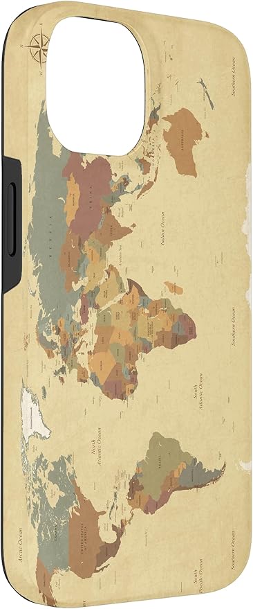 Globe Map Smartphone Cell Cover Gift World Map Pattern Phone Case for iPhone 14
