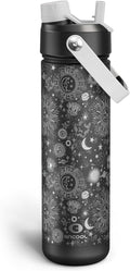 ENCOOL Insulated Water Bottle with Straw Stainless Steel Water Bottle, Leak-Proof, BPA-Free, Double Wall Vacuum Keeps Cold for 24 Hours for Sports, Travel, School (26 oz, Stellar Glow)