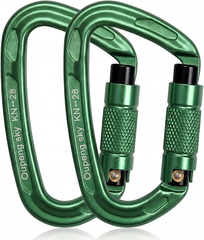 Oupeng sky Auto Locking Carabiner Clips - 28KN (6172lbs) Heavy Duty Caribeaners, Large Carabiner Clip for Keychains，Hammock，Camping, Gym, Hiking, Outdoor ，Dog Leash