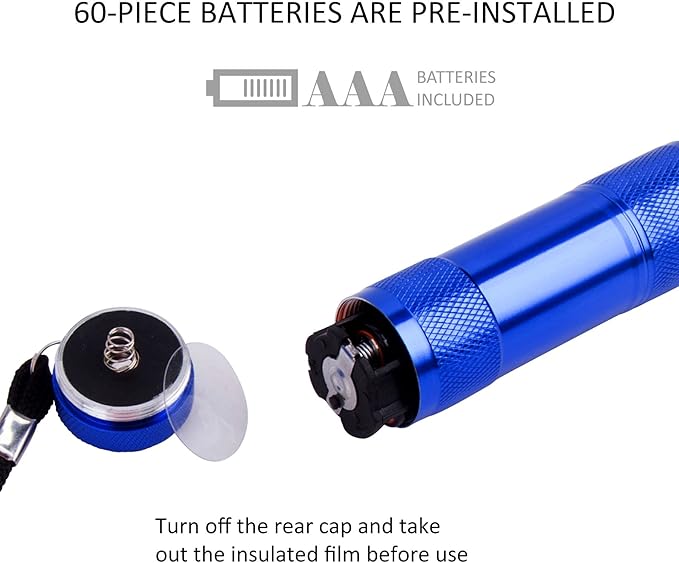 FASTPRO 20-Pack 100 Lumen Super Bright Aluminum LED Flashlights Set, with AAA Dry Batteries Included and Pre-Installed