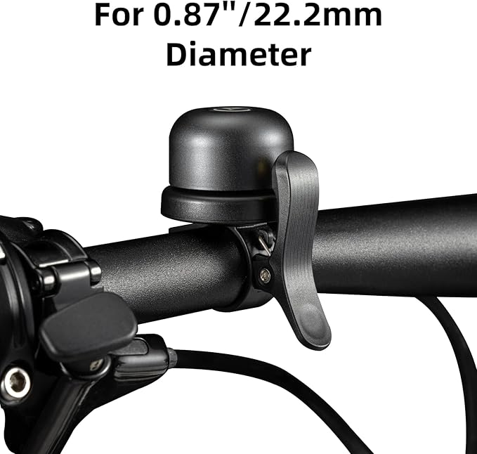 ROCKBROS Bike Bell for Apple AirTag Hidden Bike Mount Bike AirTag Holder GPS Tracker Bike Bell Anti-Theft for Adults Suitable for 0.87''/22.2, 1''/25.4, 1.25''/31.8mm Diameter Handlebar